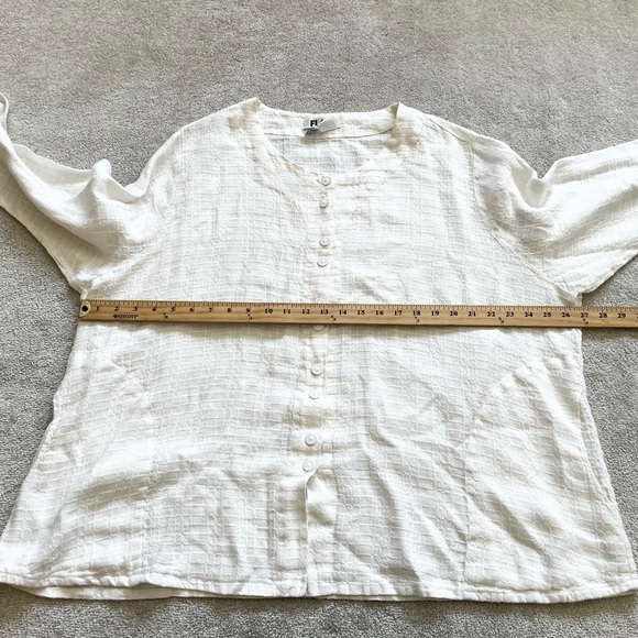 Flax Women's White Button-Up Top - Picture 8 of 10